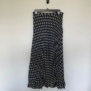 Floor length skirt.